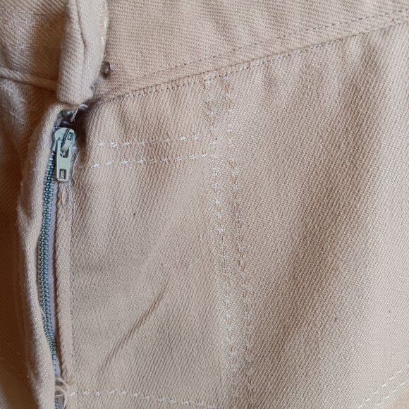 23x28 1OF1 Vintage Bellbottom Patchwork Print Wide-Leg Pants Handmade 1970's Mod - Picture 4 of 8